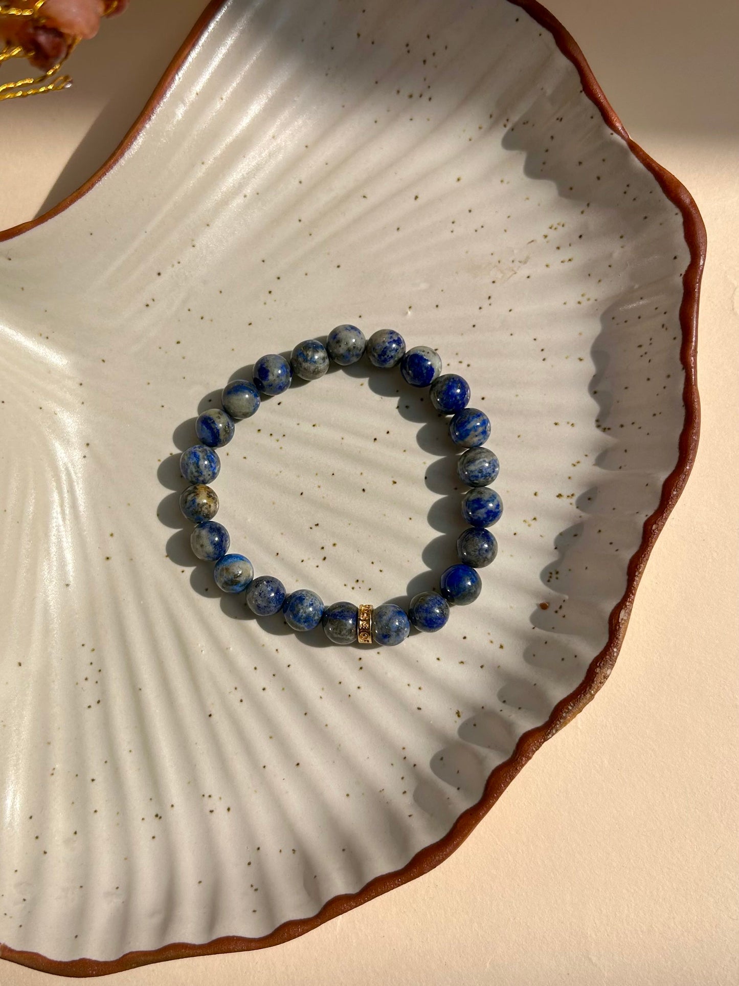 Lapis Lazuli Unisex Bead Bracelet