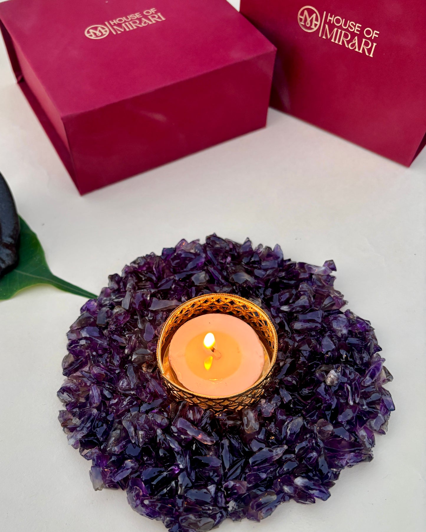 Amethyst Stone Diya