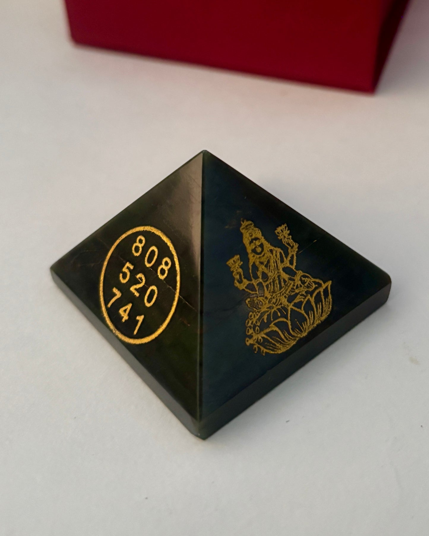 Laxmi Yantra Jade Stone Pyramid