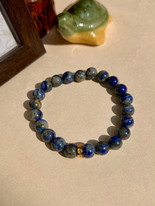 Lapis Lazuli Unisex Bead Bracelet