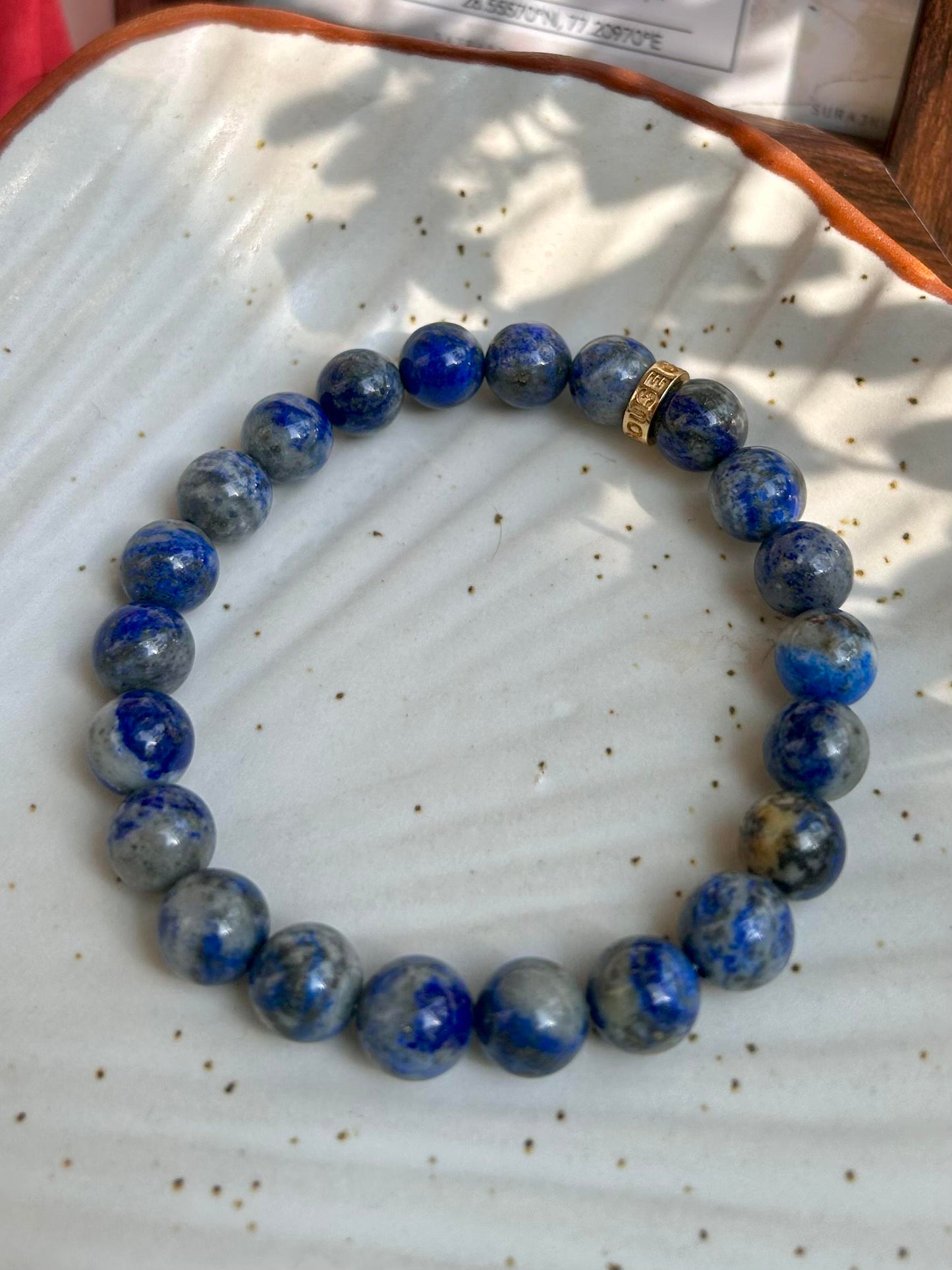 Lapis Lazuli Unisex Bead Bracelet