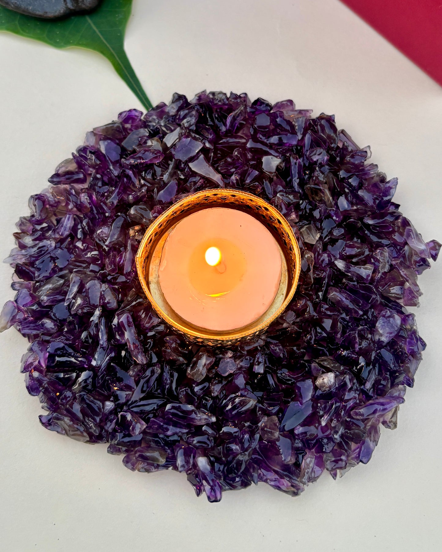 Amethyst Stone Diya