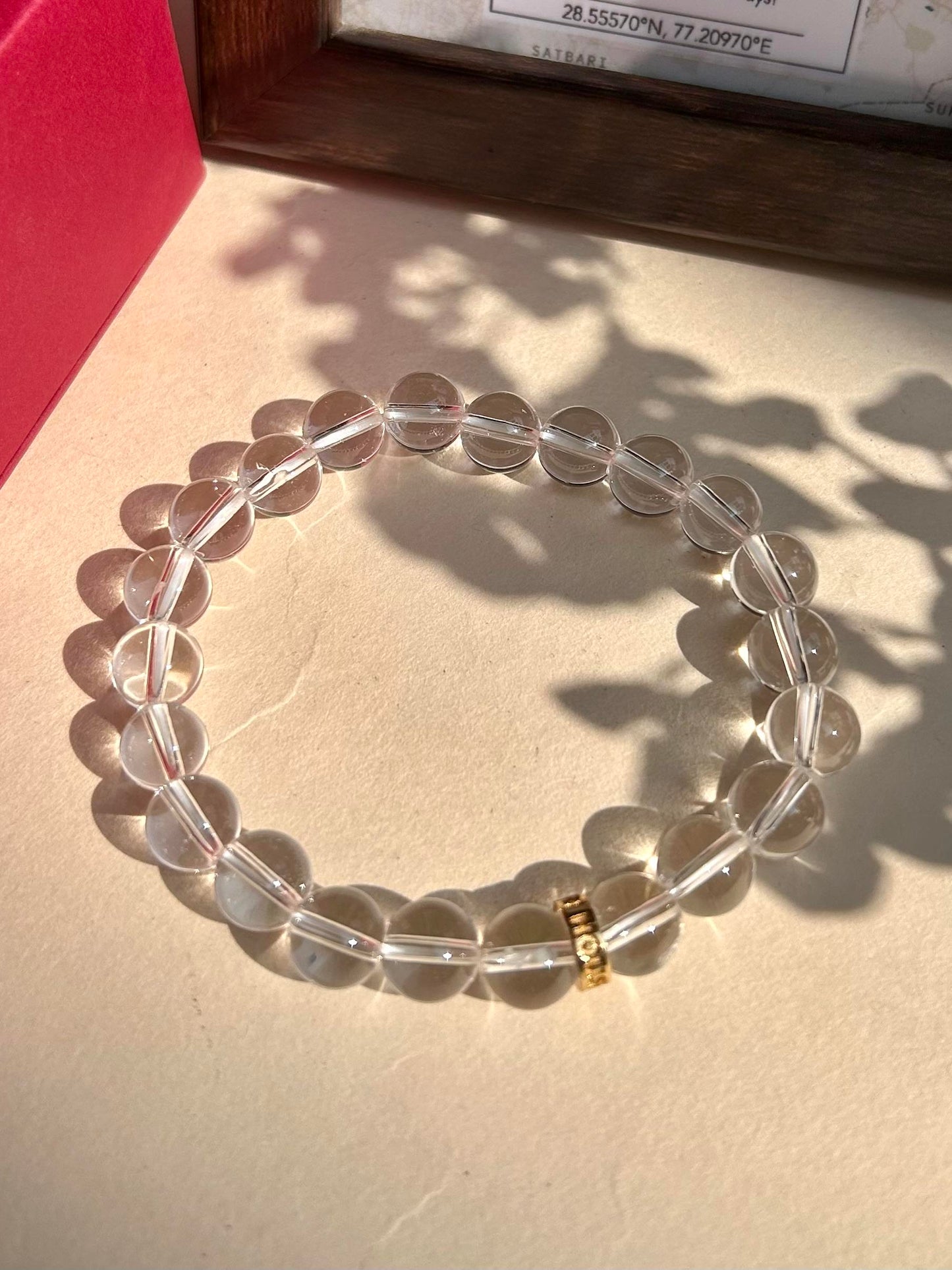 Clear Quartz Unisex Bead Bracelet