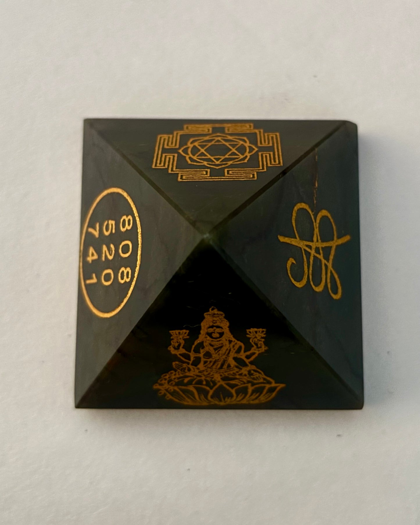 Laxmi Yantra Jade Stone Pyramid