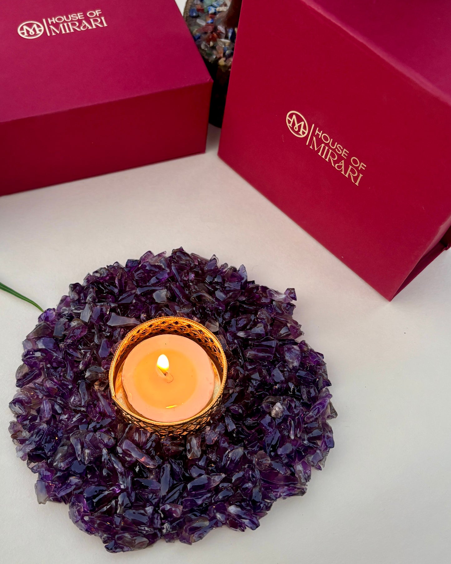 Amethyst Stone Diya