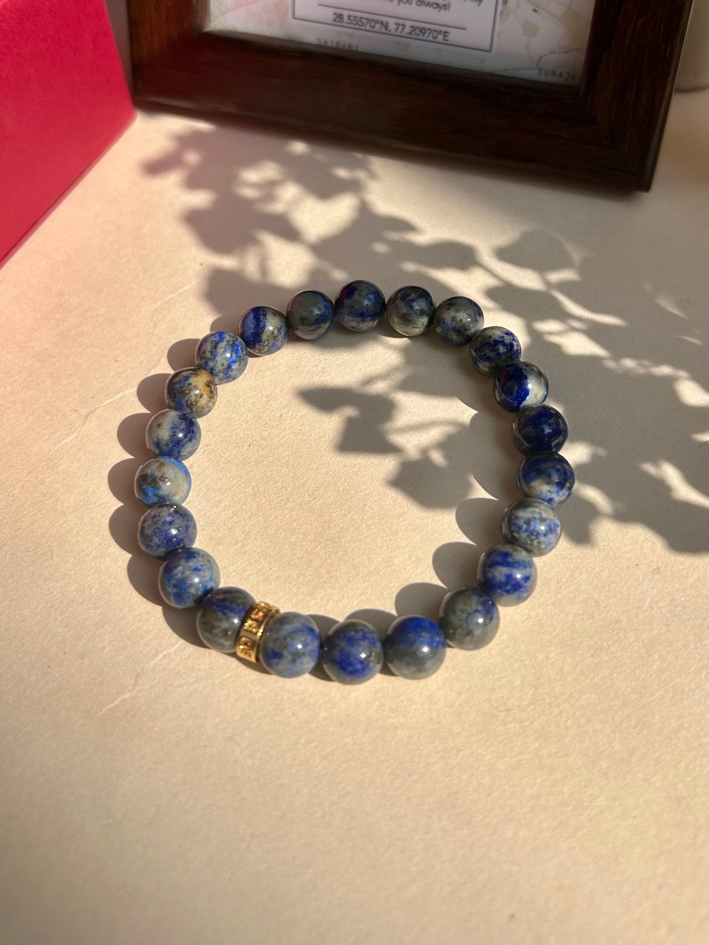 Lapis Lazuli Unisex Bead Bracelet
