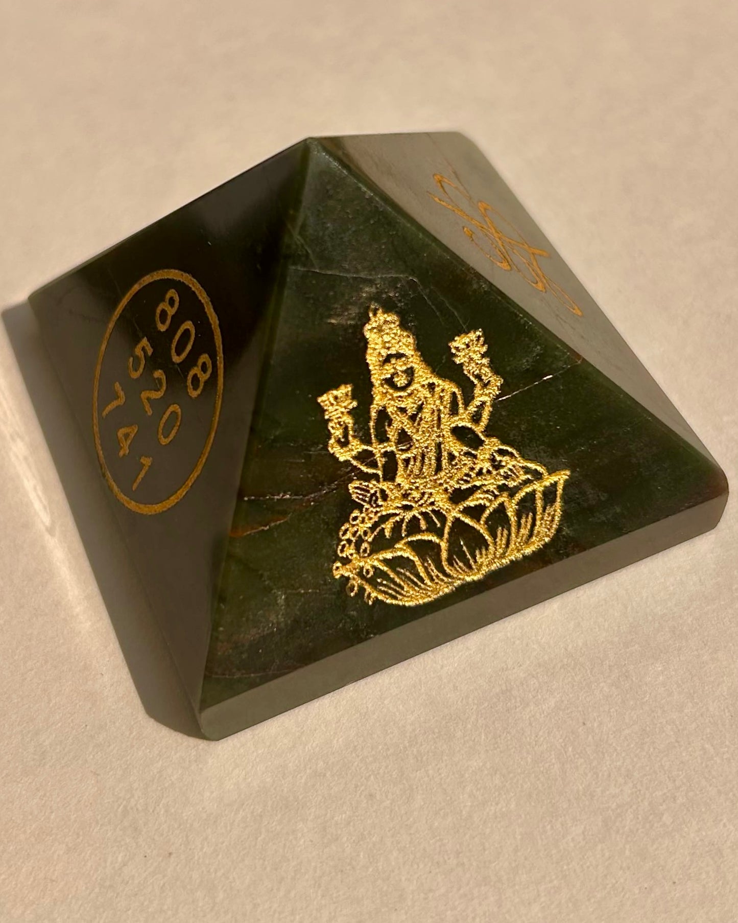 Laxmi Yantra Jade Stone Pyramid