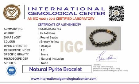 Pyrite Tree of Life Unisex Bead Bracelet