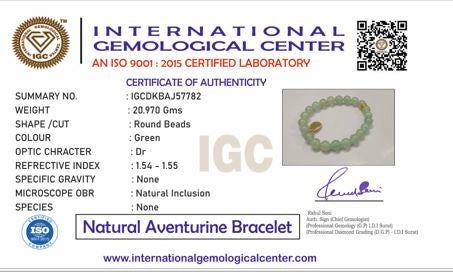 Green Aventurine Bead Bracelet with Tree of Life Charm For Women