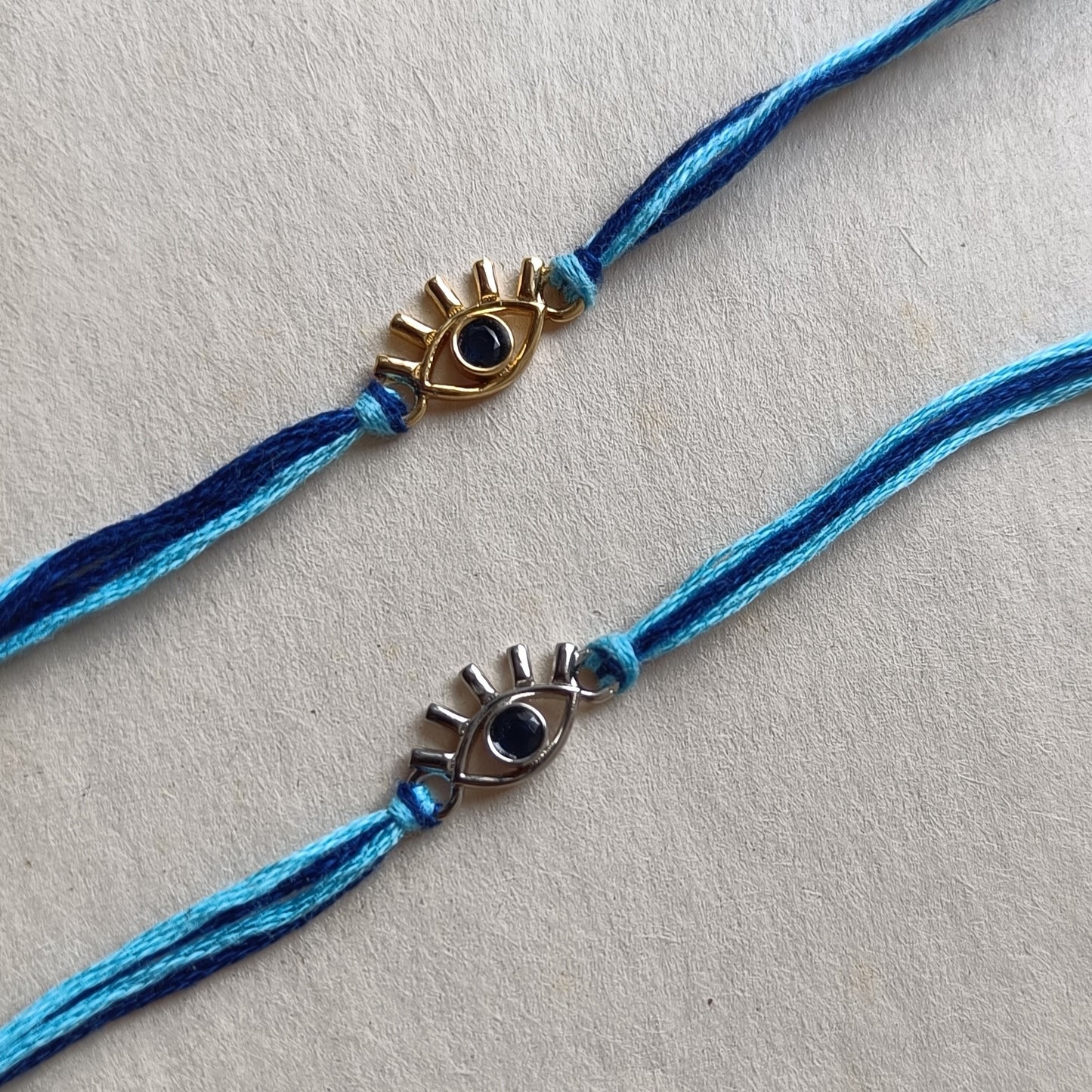 Evil Eye Protector 22kt Gold Plated Silver Rakhi
