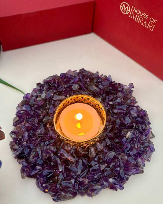 Amethyst Stone Diya